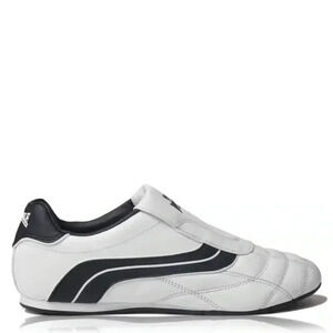[US10]Lonsdale Mens Benn Leather Trainers Low  Top Slip On Sports Shoes
